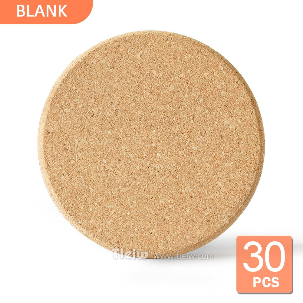 30pcs Personalized Cork Coasters-Tieiw Design-Wedding Favor for Guests Party Bridal Shower Corporate Engraved Coaster Gifts Bulk