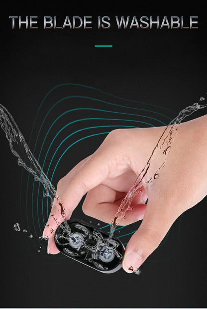 VGR Convenient Home Shaver Stainless Steel Double Blade Men's Shaver Intelligent Digital Display Washable Mini Shaver V-341