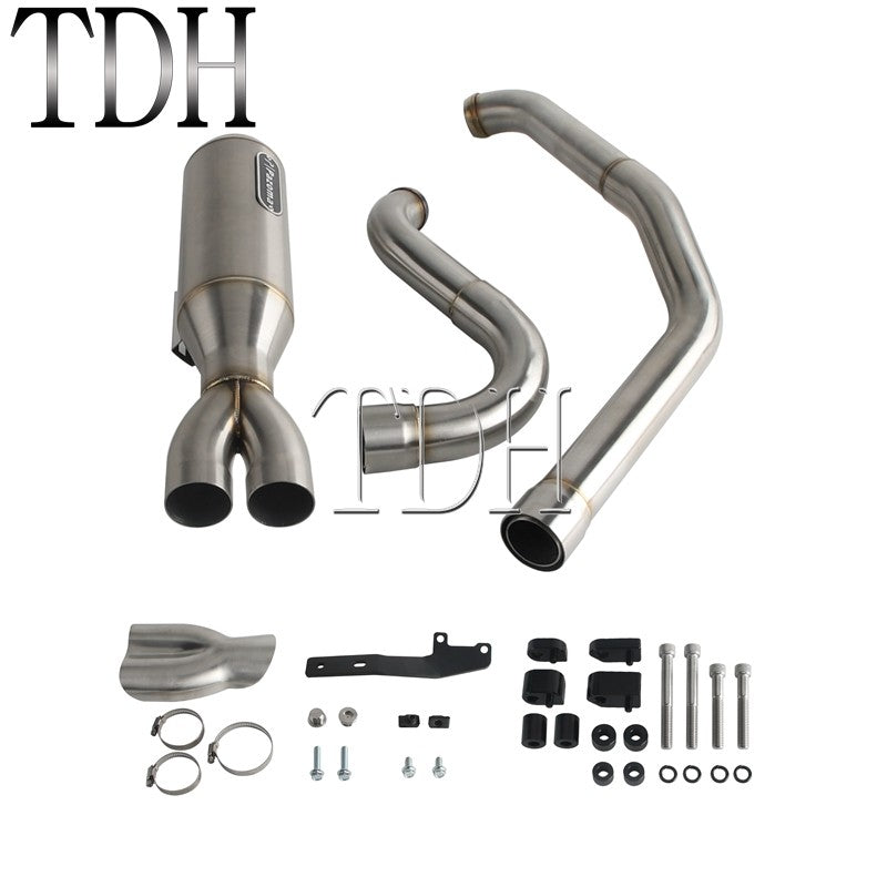 17-25 SC Project Exhaust System Kit Slip On Line 2-into-1 Full Complete Muffler For Harley Touring CVO Road Street Electra Glide