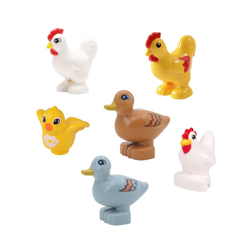 Grandes Blocos de Montar Animais Acessórios Compatíveis com Conjuntos de Tijolos de Zoo Dinossauro Criatividade Brinquedos DIY para Crianças Presente