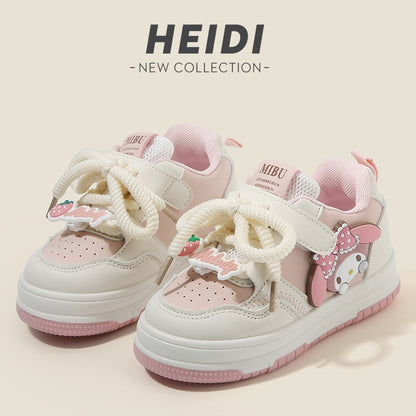 2025 Children's Casual Shoes Girls Comfortable Board Shoes Breathable Non Slip Running Shoes Sneakers