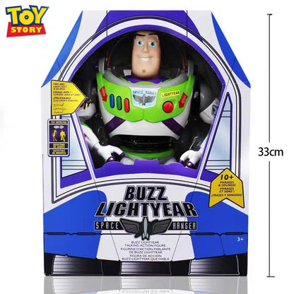 Novo e Genuíno Disney Toy Story Buzz Lightyear Nave Espacial Som Boneco Modelo 33cm Coleção de Mesa Action Figure Brinquedo Presente para Crianças