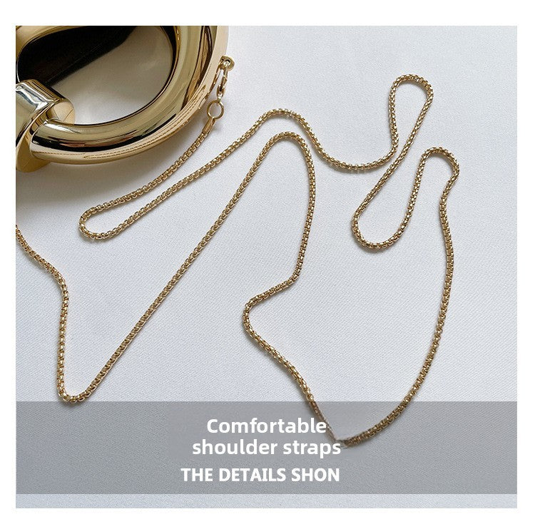 Fashion Crescent Mini Acrylic Chain Evening Bag for Women, Shoulder and Crossbody Bag