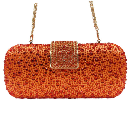 XIYUAN Women Green Crystal Evening Clutch Bag Glittering Purple Rhinestone Handbag Wedding Party Purse Full-diamond Bridal Bags