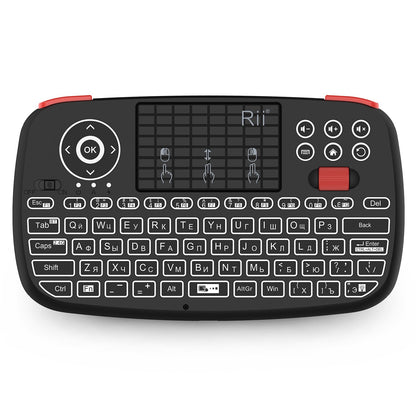 Teclado Sem Fio Bluetooth Rii i4 Mini Com Touchpad 2.4GHz Retroiluminado Mouse Controle Remoto Para Windows Android TV Box Smart TV