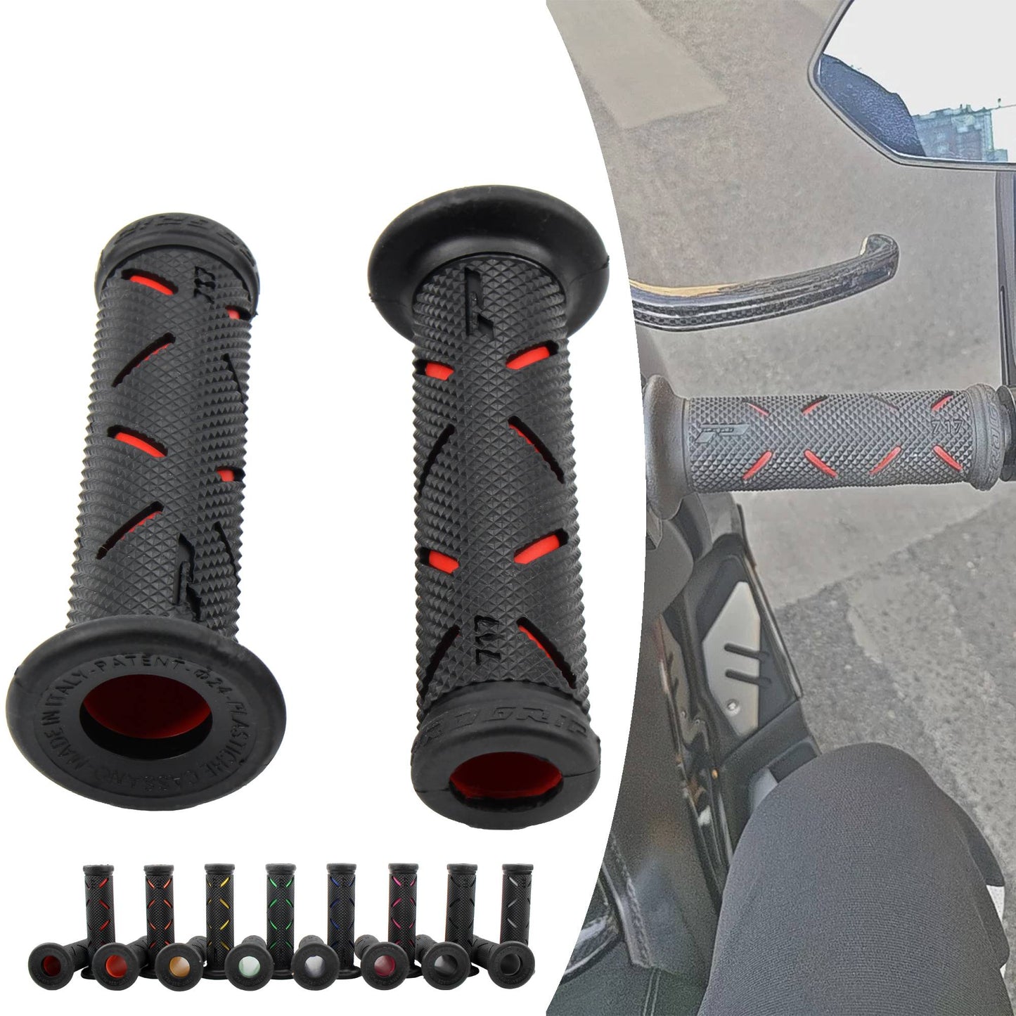 Manopla Profissional de Moto Antiderrapante com Absorção de Choque para Pit Dirt Bike Off-Road Racing Acessórios de Motocross