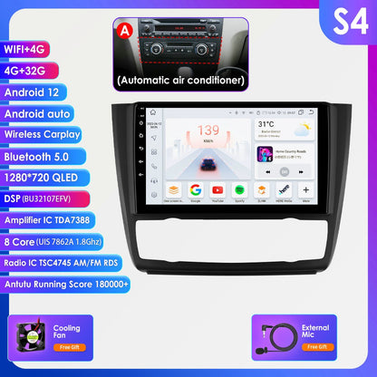Carplay 4G Android 13 Car Radio for BMW 1 Series E81 E82 E87 E88 AT MT Auto Manual Multimedia Player Nav GPS 2Din Stereo DSP RDS