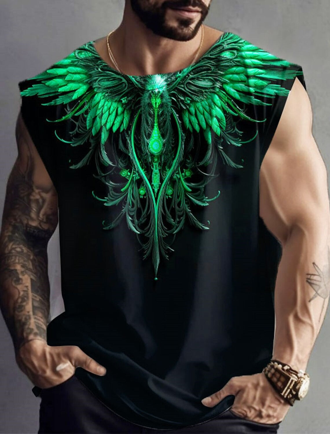 Four Seasons New Mens Fitness Clothing Simple Breathable Street Sleeveless Under