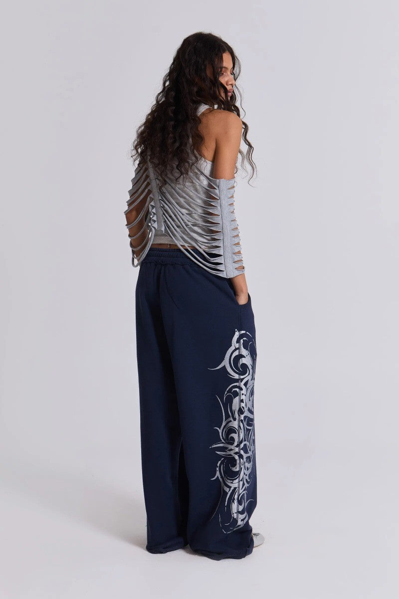 Harajuku Fashion Striped Sweatpants Men Women Baggy Trend Pants Retro Casual Comfortable Durable Training Outdoor Running Pants