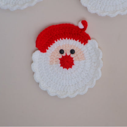 Funny Crochet Animal Coaster Finished Handwoven Coaster Coffee Cup Decor Gift