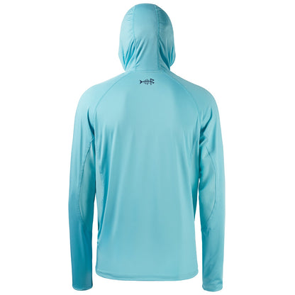 Camisa de Pesca Masculina Bassdash UPF 50+ de Manga Longa com Máscara e Capuz Protetor de Pescoço UV para Manter a Cabeça e o Rosto Aquecidos em Atividades ao Ar Livre, Caminhada e Corrida
