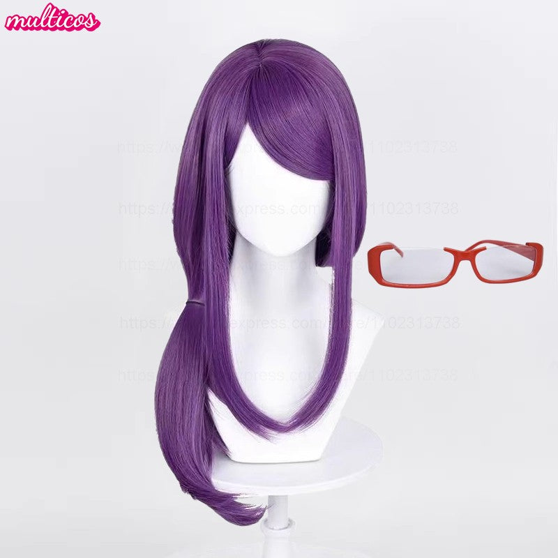 High Quality Kamishiro Rize Cosplay Wig 70cm Purple Heat Resistant Synthetic Hair Rize Kamishiro Wigs + Wig Cap