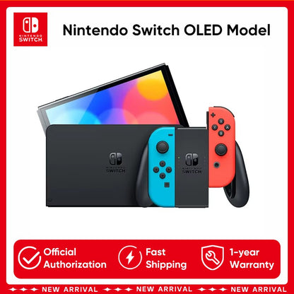 Original Nintendo Switch OLED Model 7 Inch Screen Joy?Con Handle Enhanced Audio Adjustable Console Stable TV Mode Video Game