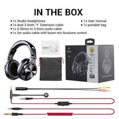 Oneodio A71 Original Studio DJ Headphones Portable Wired Headset With Music Share Port Deep Bass Stereo Headphone For Recording