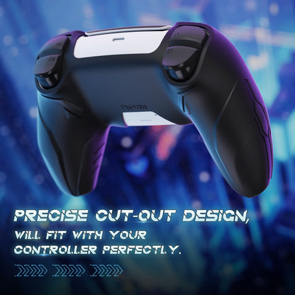 PlayVital Silicone Grip Case for PS5 Controller - Futuristic CyberMech Design Cover Compatible with PS5 Official Charging Dock