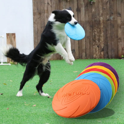 OUZEY Brinquedos de Disco Voador Resistente à Mordida para Cães, Brinquedos Multifuncionais para Treinamento de Filhotes, Jogos Interativos ao Ar Livre, Produtos para Cães de Estimação