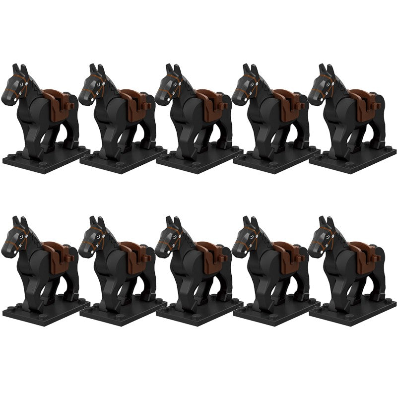 Blocos de Montar Zoológico Medieval Acessórios de Personagens Montarias Animais Cervos Elefantes Camelos Lobos Cavalos de Guerra Tijolos Brinquedos Presentes K080