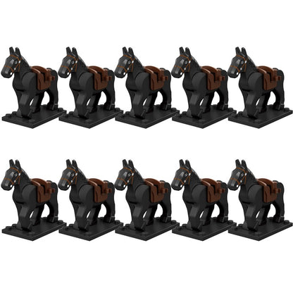 Blocos de Montar Zoológico Medieval Acessórios de Personagens Montarias Animais Cervos Elefantes Camelos Lobos Cavalos de Guerra Tijolos Brinquedos Presentes K080