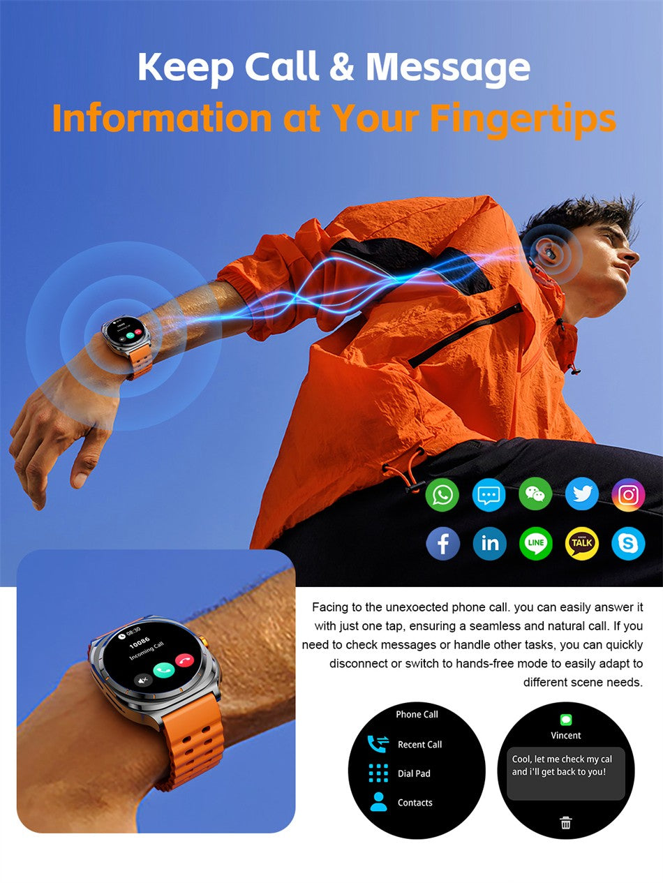 Chamada Bluetooth IP68 à Prova D'Água 2025 Novo Smartwatch 2 em 1 Atualizado com Fones de Ouvido Bluetooth TWS Para Homens e Mulheres Smartwatch Esportivo