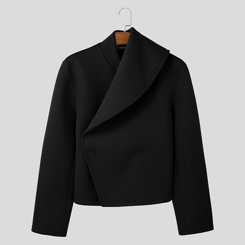 Stylish Casual Style Tops INCERUN New Men Deconstruction Design Solid Loose Jackets Handsome Male Long Sleeved Jackets Coat 2025