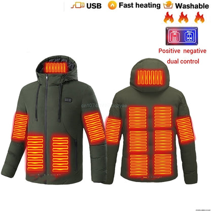 Heated Jackets Men's Women's Heating Jackets USB Electric Heating Jacket 13 Areas Heated Vest Thermal Clothing Coat Winter