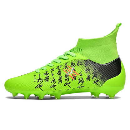 New Soccer Boots Men Football Shoes Cleats Professional Soccer Shoe High-Tops Non-Slip Spikes for Big Boys Wide Training Sneaker