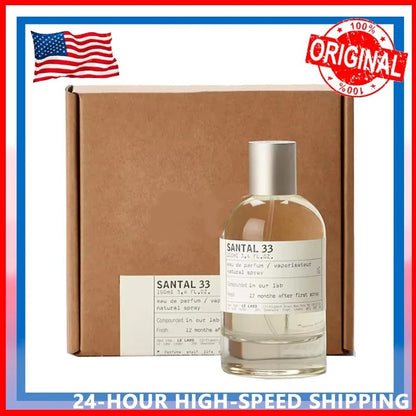 100 ml No.33 Perfume - Eau De Parfum Inspired By Santal 33 Long-Lasting Men's & Women's Cologne 3.4 OZ Best Gifts