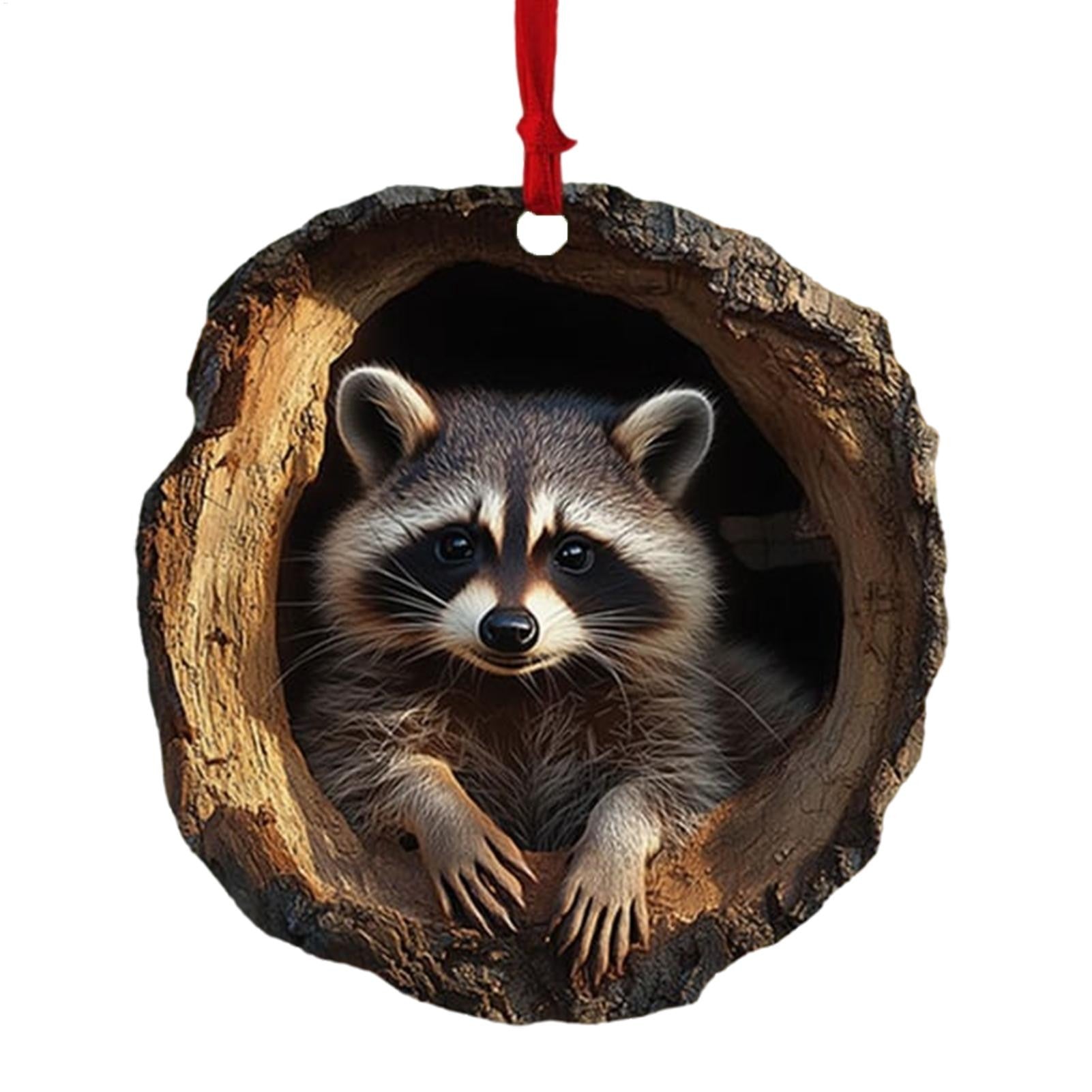 New Animal Christmas Ornaments 2D Flat Acrylic Bird Pendant Owl Squirrel Bunny  Pendant Christmas Tree Decoration Xmas Hanging