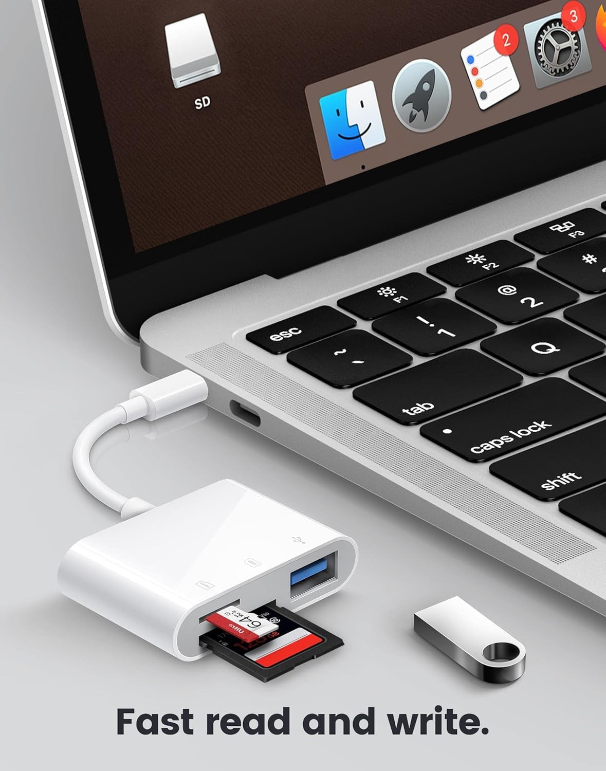 2 in 1 OTG Type C Card Reader USB Flash Drive SD TF Cardreader for iPhone 14 15 16 Xiaomi Huawei Tablet USB C to Memory Card