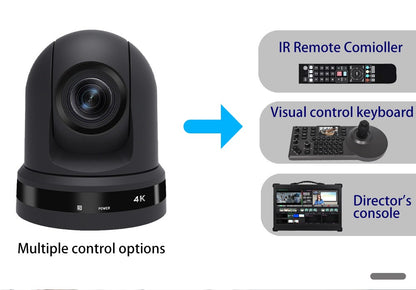 4K NDI  PTZ Camera 1-10pcs 20X Zoom Video Conference Camera for Church Business Meeting Optional 1 controller keyboard kit