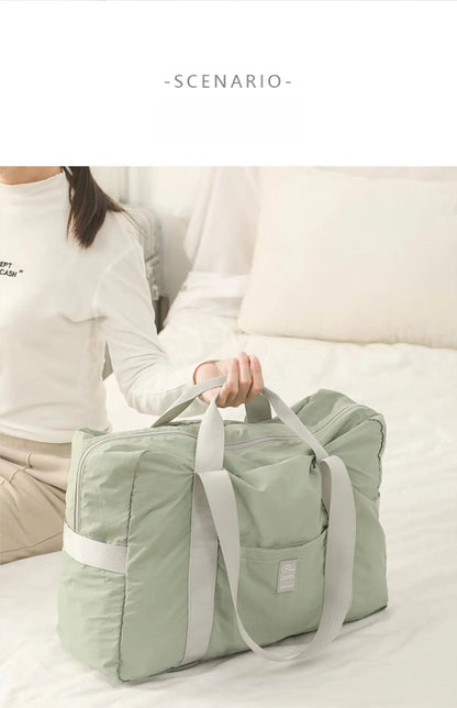 Waterproof Foldable Travel Duffle Bag Large Capacity Carry On Tote Luggage Storage Bag with Multiple Pockets