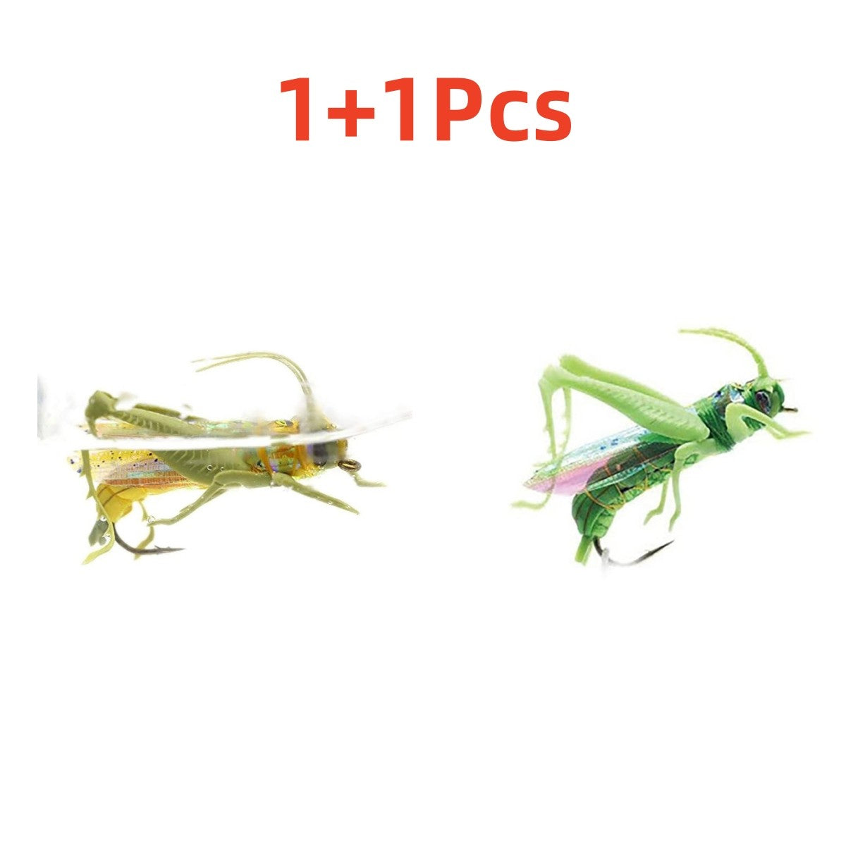 Isca de pesca biônica de insetos Gafanhoto Minnow Iscas duras Crankbait Iscas artificiais Bass Carpa Lúcio Material de pesca 1~4 peças