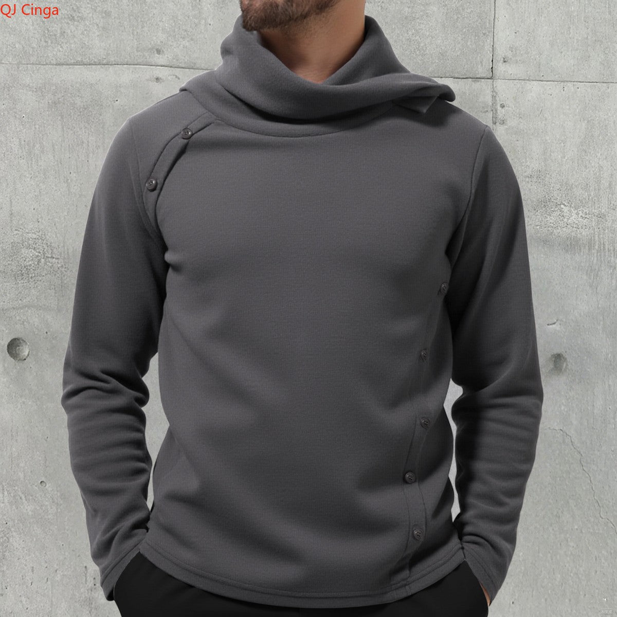 New Winter Men's White Turtleneck Sweater, British-style Black Pullover, Asian Sizes M-4XL. Gray Sweaters