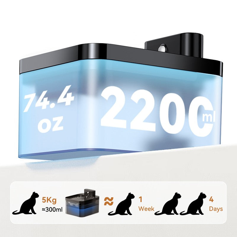 ROJECO Fonte de Água Automática Sem Fio para Gatos 2600mAh Bebedouro para Pets para Cães e Gatos Sensor Infravermelho Bebedouro Inteligente para Pets