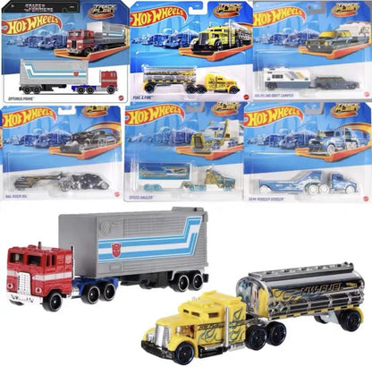 New Hot Wheels Transformers  Transformerstrack Fleet Optimus Prime Ultra Magnus Volvo 240 Drift 1/64 Diecast Car Model Toy Gift