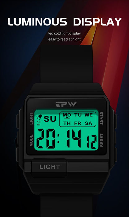 TPW 36mm Midsize Digital Watch For Women Teenage  Meter Water Resistant
