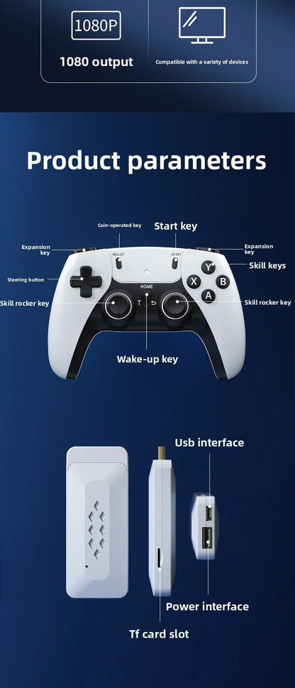 New M22 Wireless Retro Style Dual Player Game Console TV Connection High Definition Simulation Game Controller Home Use