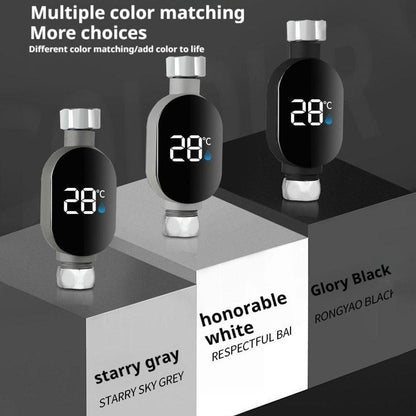 Termômetro de Água para Chuveiro - Display LED (0?~99?), Ativação por Toque Inteligente, Monitoramento Preciso da Temperatura do Banho