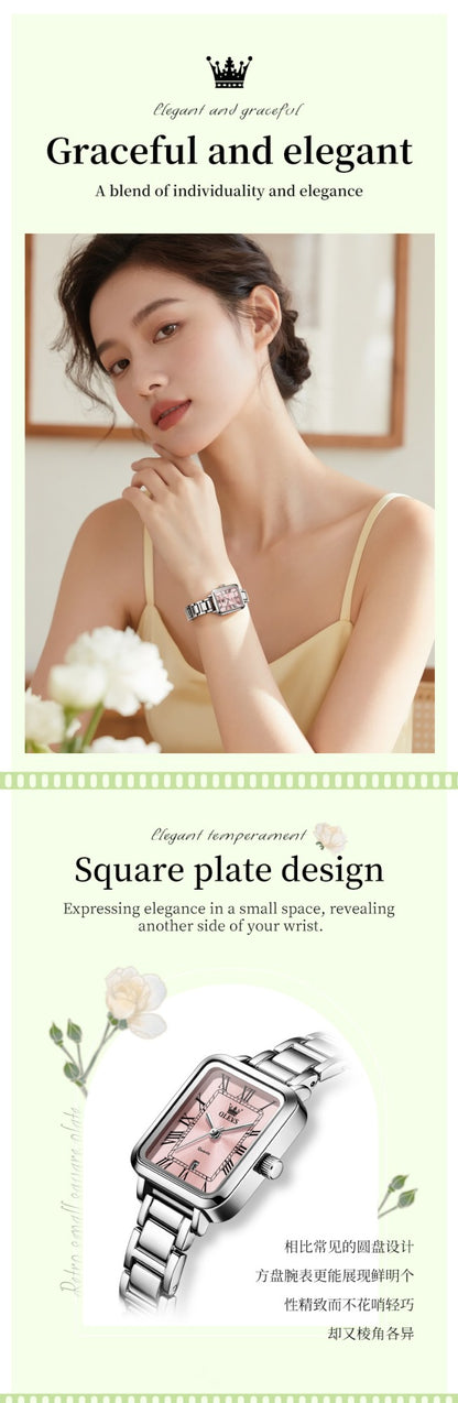 OLEVS 5641 Women Watch Original Luxury Quartz Watch Women's Roman Scale Waterproof Watch Fashion Elegant Dress Women's Watch