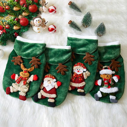 Roupas de Natal para Cães Outono e Inverno Flannel Gatos Cães Moletons Roupas para Animais de Estimação para Cães Pequenos e Médios Fantasia de Natal para Cães e Gatos