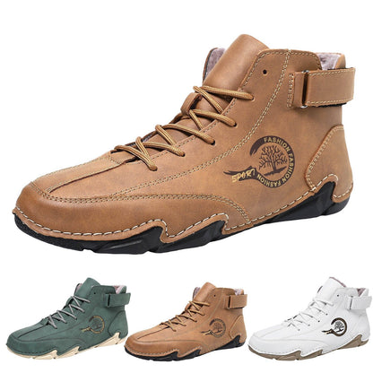 Shoe For Men Casual Winter Pull On Outwear Fashionable Classic Short Boots Pu Breathable Cool Boots Dress Shoes Tenis Masculino