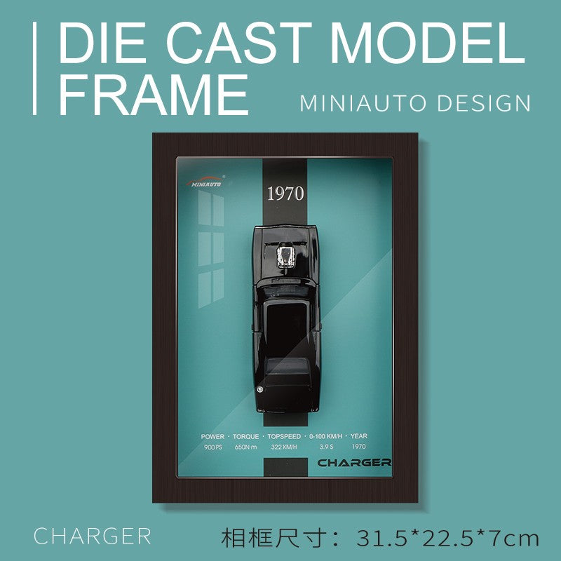 1/32 Versão Porta-retrato Liga de Metal Modelo de Carro Esportivo Simulação Carro de Corrida 3D Pintura de Parede Coleção Presentes Infantis Decoração