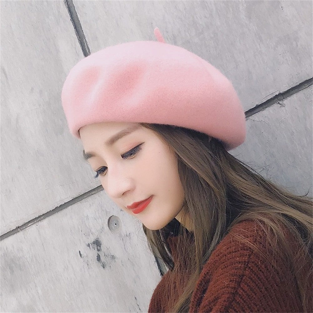 Boina Quente Multicolorida de Lã Grossa Inverno Outono Artista Retrô Francesa Lisa Chapéu de Pintor Para Mulheres Meninas Gorros Quentes Para Caminhada ao Ar Livre