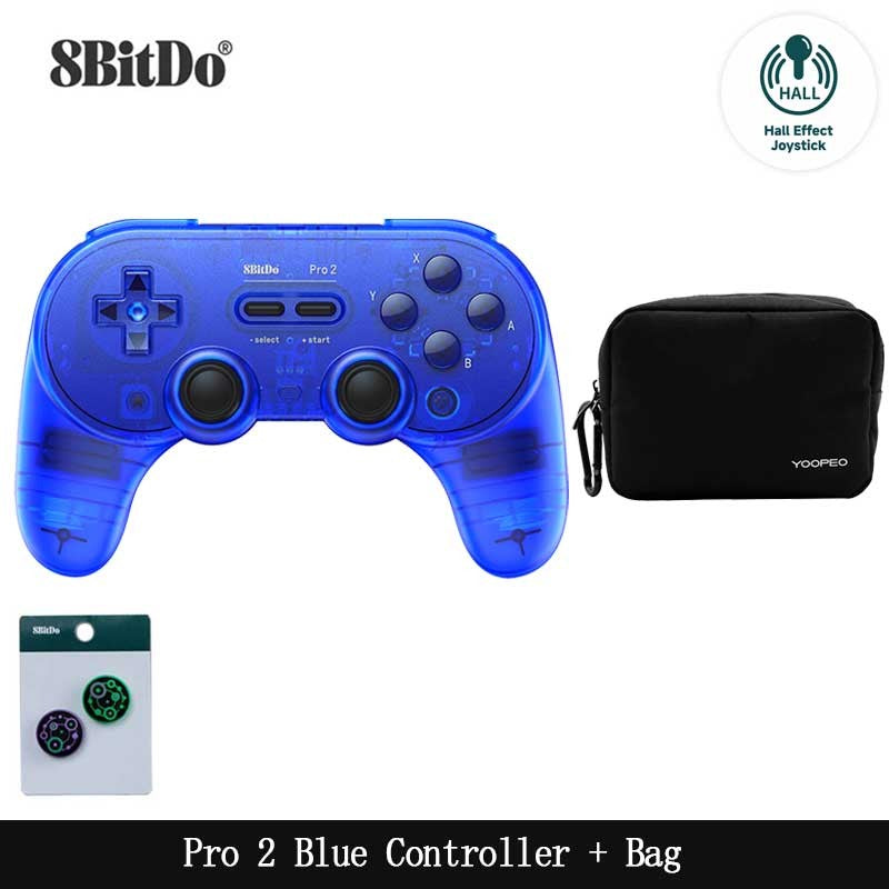8BitDo Pro 2 Bluetooth Controller Gamepad Handle with Hall Effect for Nintendo Switch 2, PC, MacOS, Android, Steam, Raspberry Pi