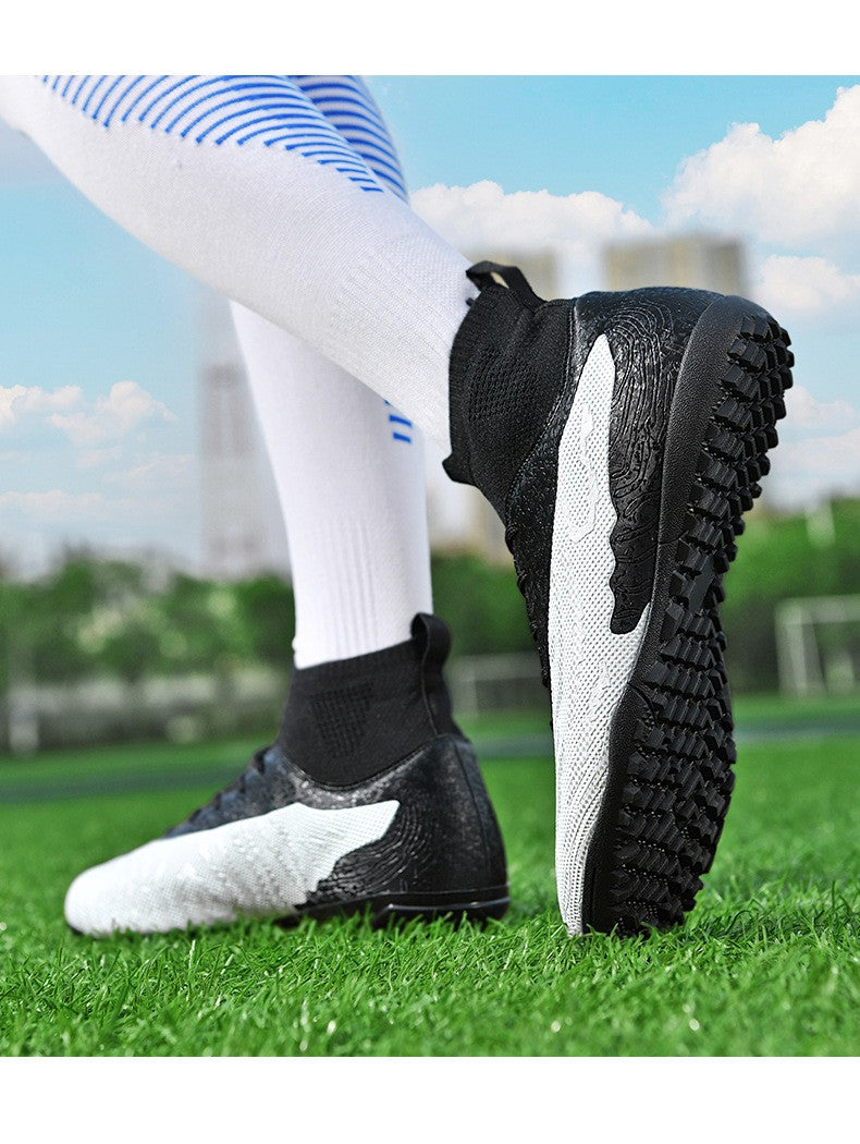 New Men Sport Soccer Shoes Training Boys Football Boots Outdoor Adult Long Spikes Non Slip Cleats Breathable Match Comfortable