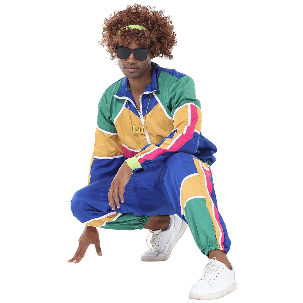 Halloween Couples Hippie Costumes for Women Male Vintage 70s 80s Rock Disco Cosplay Outfits Hip Hop Disco Hippie Costume