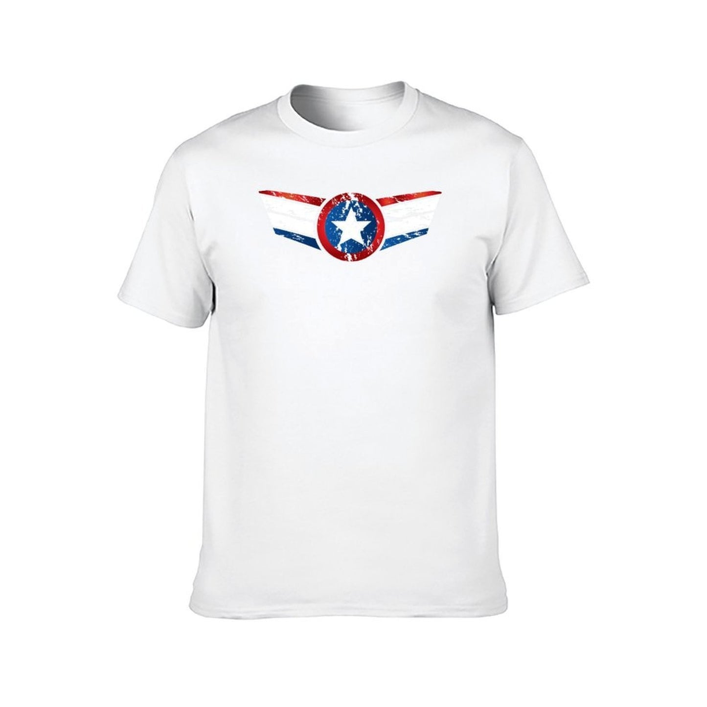 Red, White & Blue Stars & Stripes Grunge, Distressed T-Shirt t shirt man plain t shirt man cotton T-Shirt