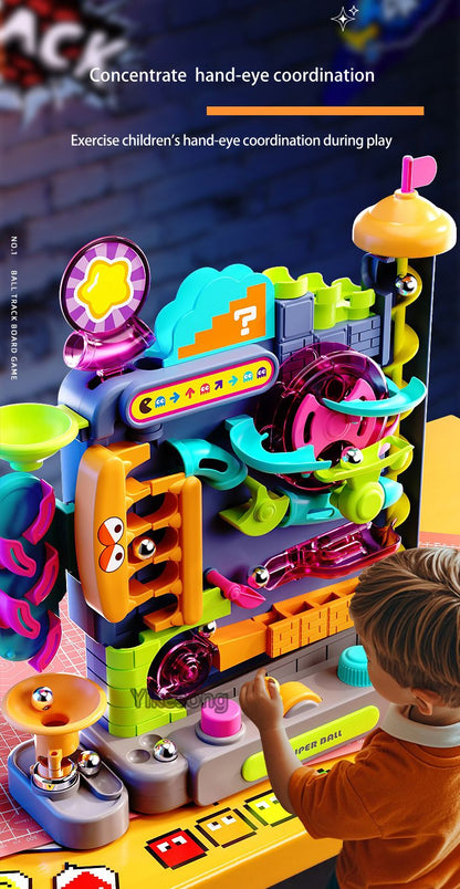 Brinquedo Educacional Montessori, Aventura em Pistas de Múltiplas Camadas, Jogo de Bola Rolante, Modelo de Cérebro Interativo para Crianças