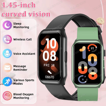 New Curved Screen Smart Watch 2025 For Health Watch Heart Rate Blood Oxygen/Pressure Sleep Monitor Sports Waterproof Smartwatch