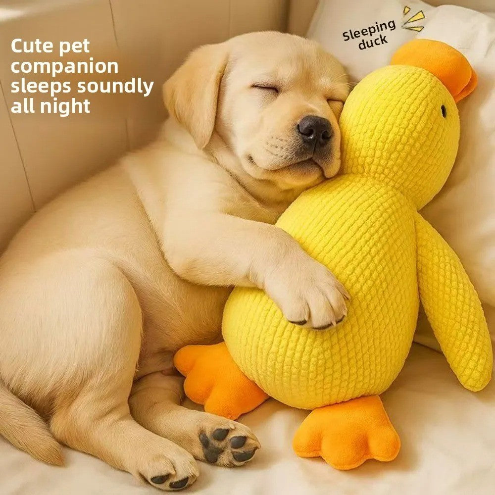 Coisas para Cães Acessórios para Cães Suprimentos para Cães Brinquedo de Pelúcia Calmante de Pato com Apito Durável Companheiro de Sono para Filhotes Presente de Luxo para Pets